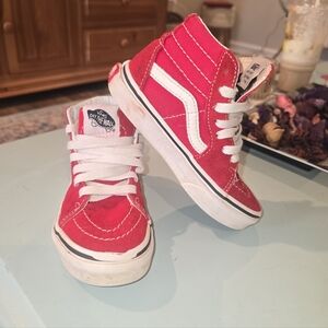 Vans Kids Red High-Top Sneakers